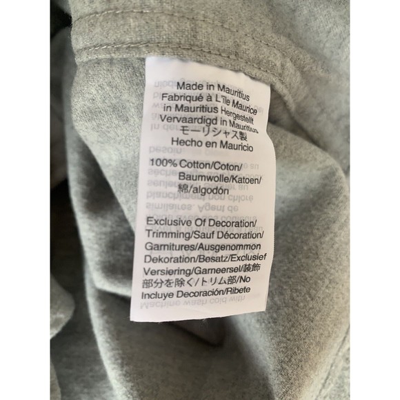 J. Crew Crewcuts Boys Cotton Flannel Chamois Shirt Elbow Patches Size 4-5 Grey - Picture 6 of 8